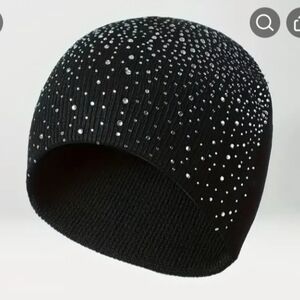 Beanie with Rhinestone Accents
